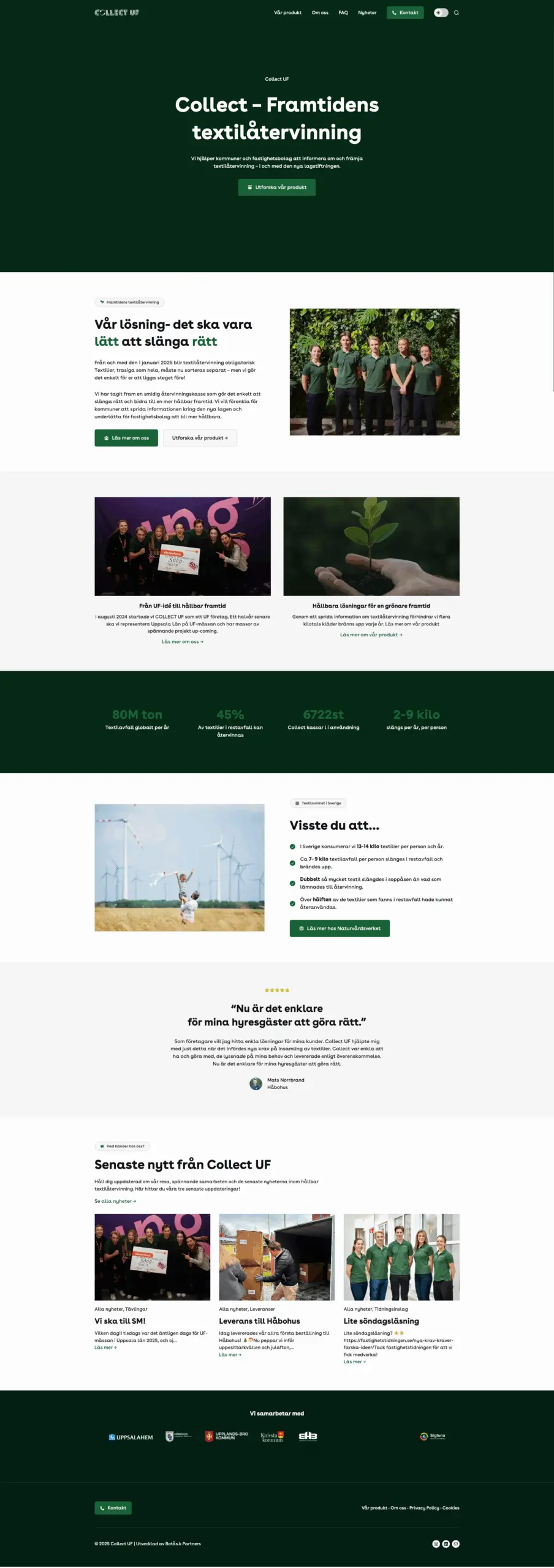 Webbläsarvy av Collect